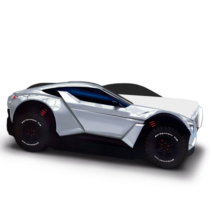 Кровать машина Allroad Grey с мягкими бортиками