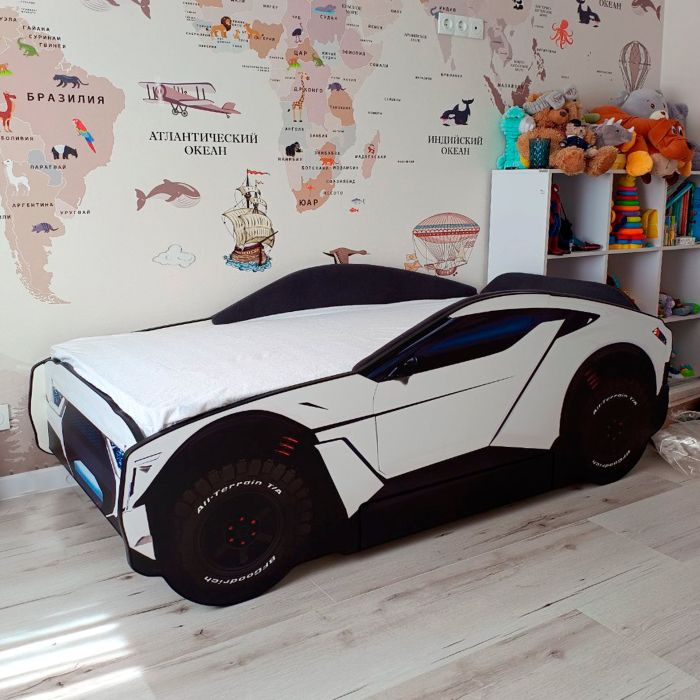 Ліжко-машина Allroad White (біле)