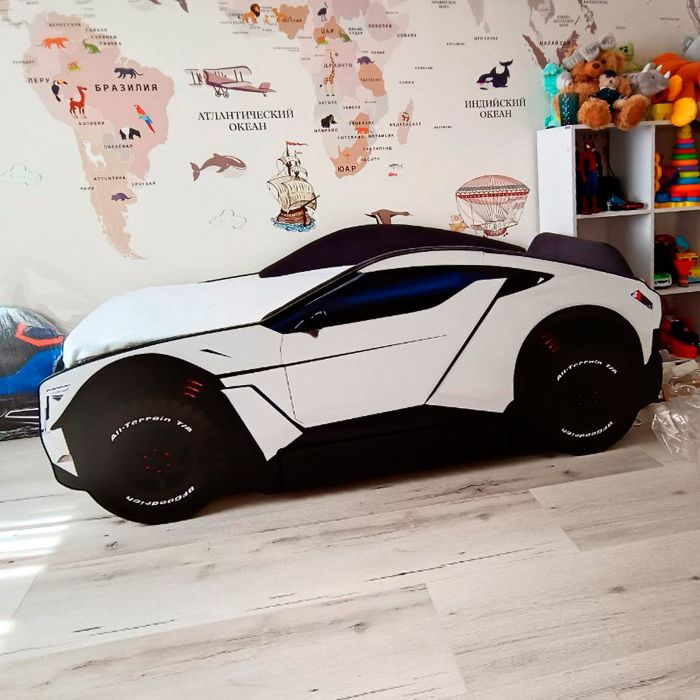 Ліжко-машина Allroad White (біле)