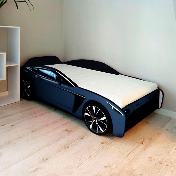 Ліжко Aston Graphite з матрацом і м'якими бортиками