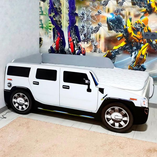 Ліжко машина Джип з ортопедичним матрацом Slim Roll