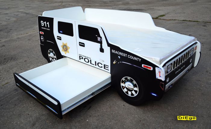Ліжко машина Джип Поліція